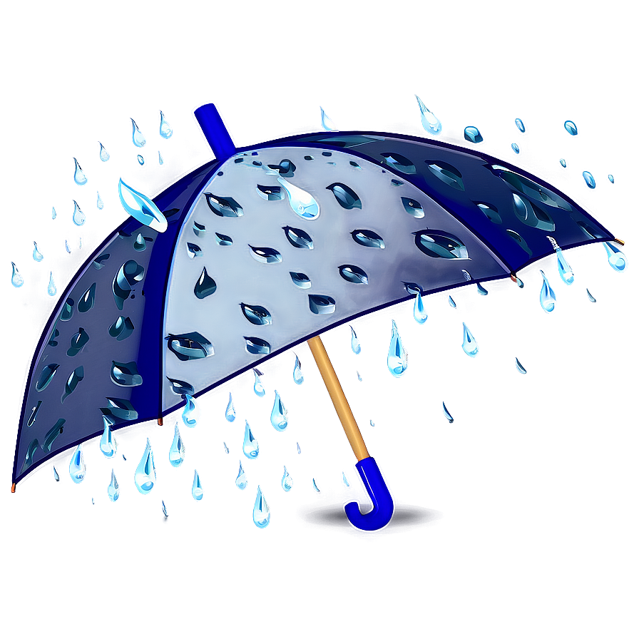 Umbrella With Raindrops Png 05232024 PNG image