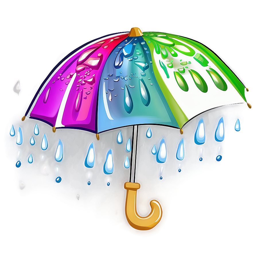 Umbrella With Raindrops Png 92 PNG image