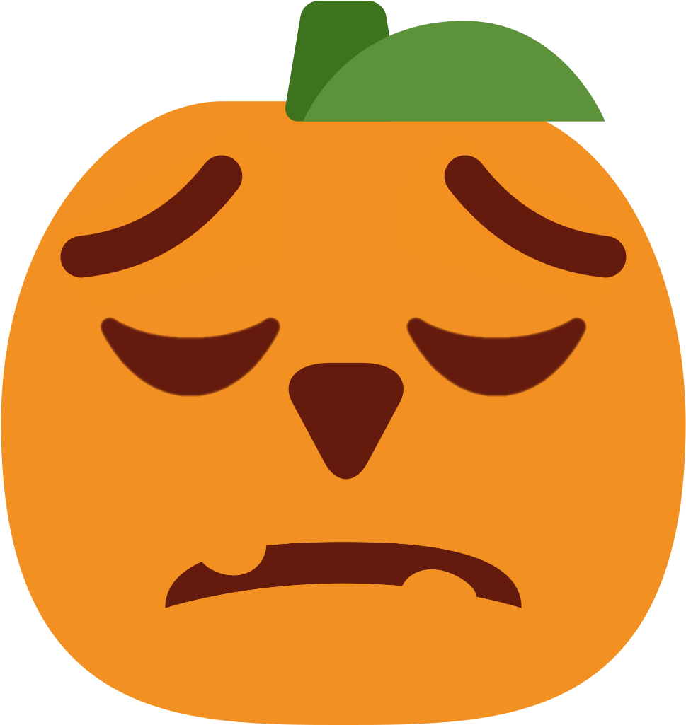 Unamused Pumpkin Emoji PNG image
