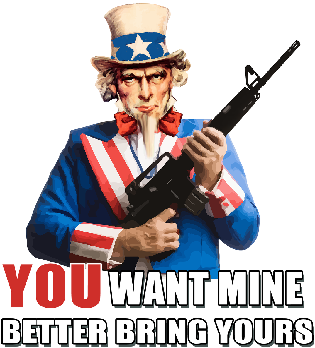 Uncle Sam Armed Message PNG image