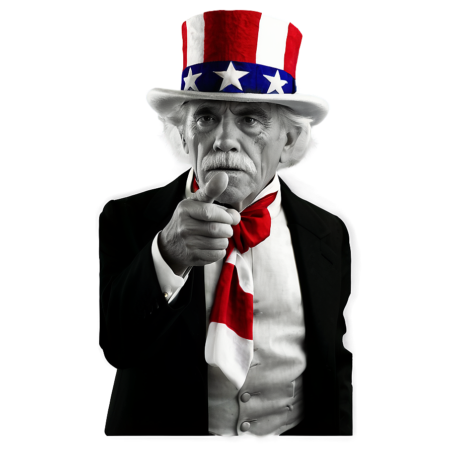 Uncle Sam Black And White Png Ciw90 PNG image