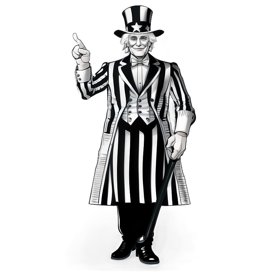 Uncle Sam Black And White Png Qgv PNG image