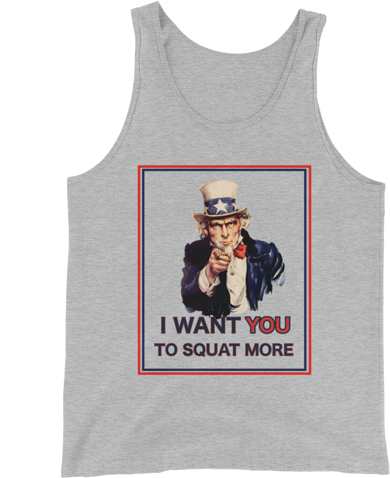 Uncle Sam Fitness Tank Top PNG image