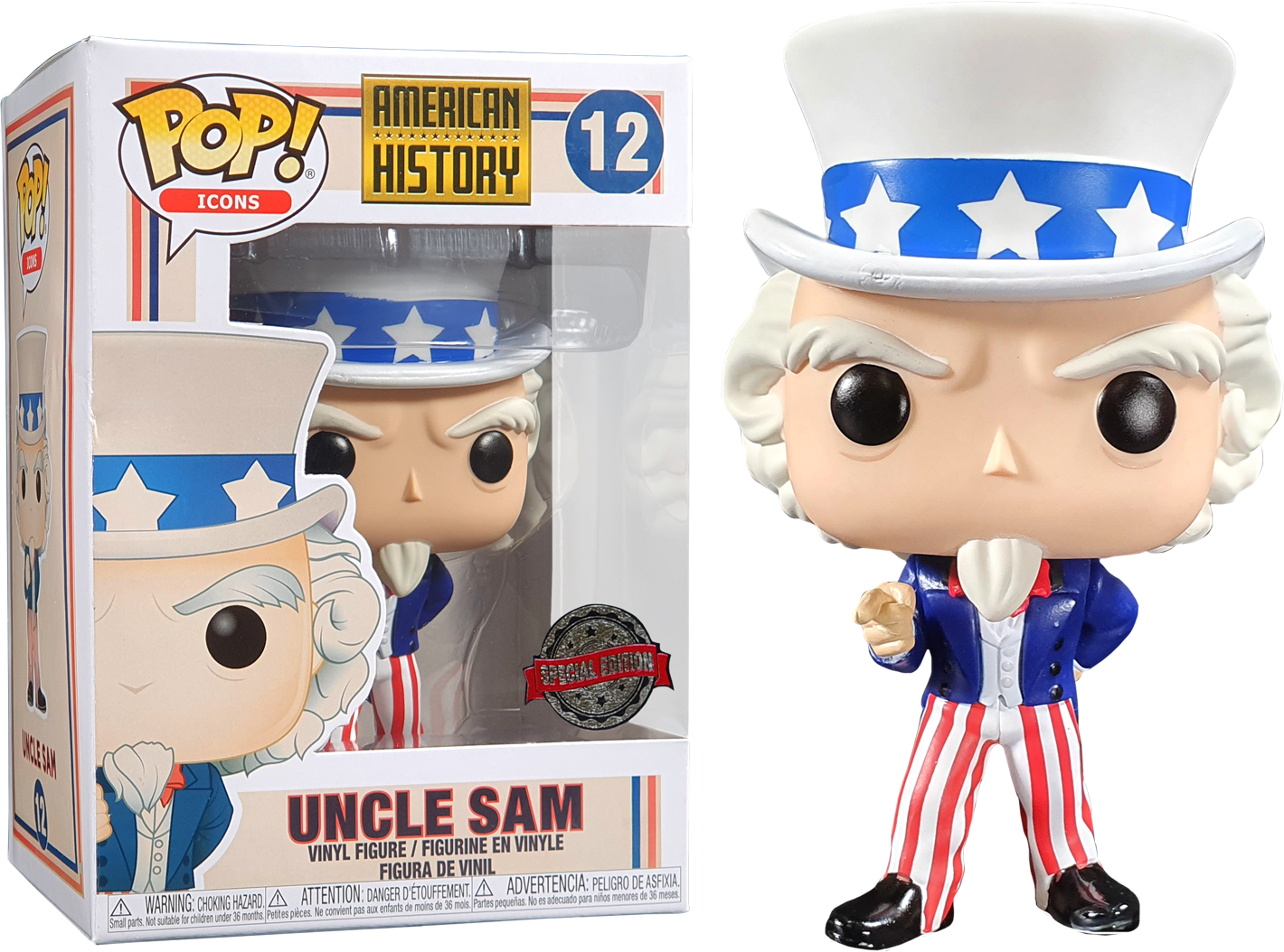 Uncle Sam Funko Pop Figure PNG image