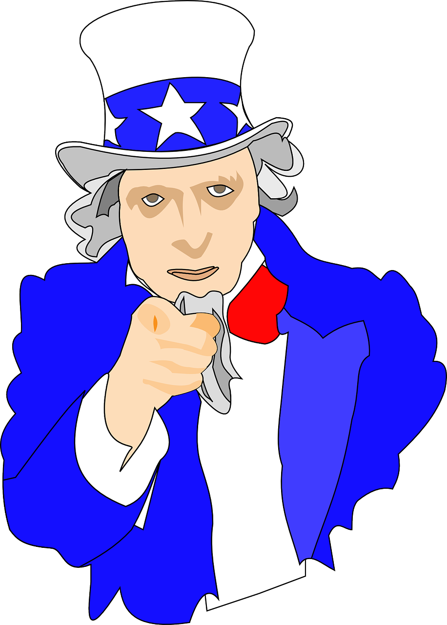 Uncle Sam Pointing Cartoon PNG image