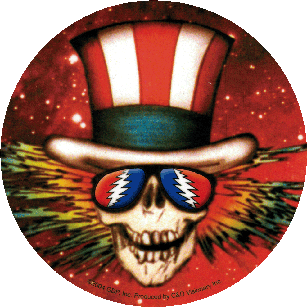 Uncle Sam Skullwith Top Hat PNG image