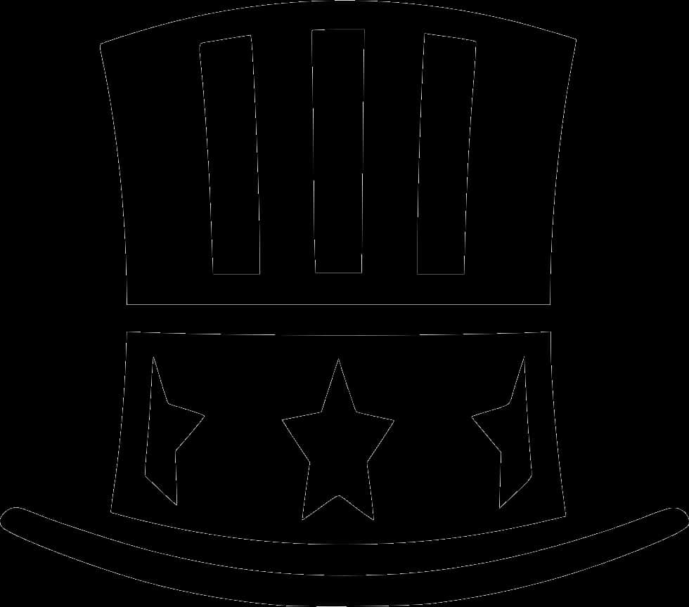 Uncle Sam Style Hat Outline PNG image