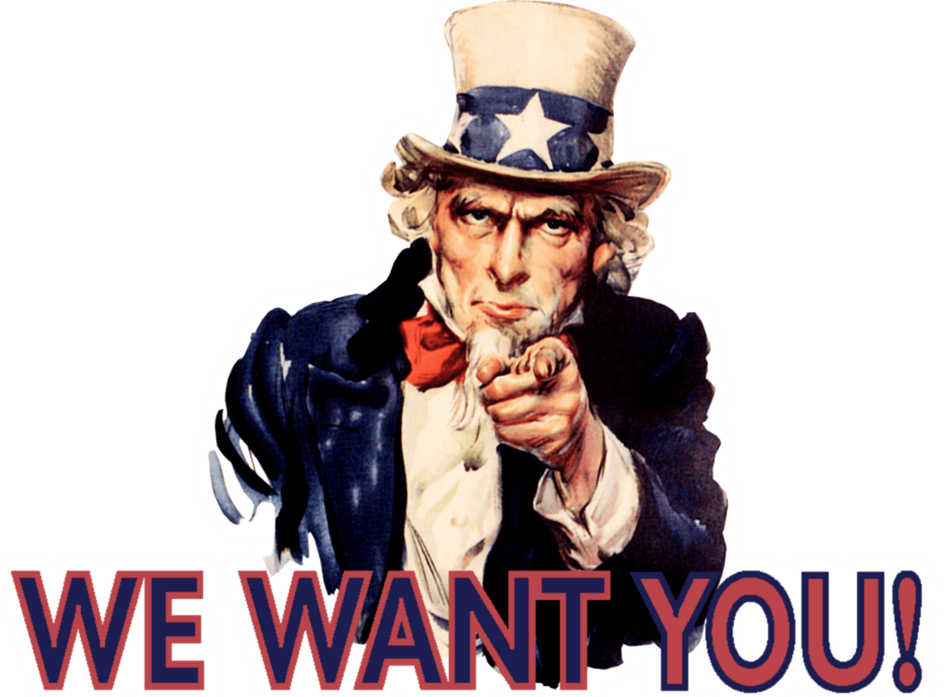 Uncle Sam We Want You Poster PNG image