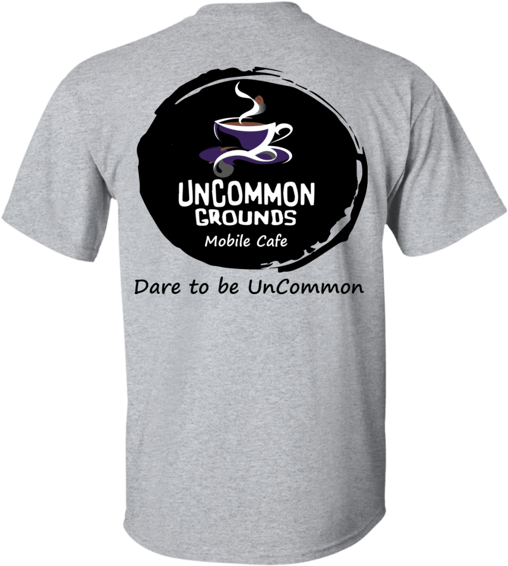 Uncommon Grounds Cafe Promotional T Shirt PNG image