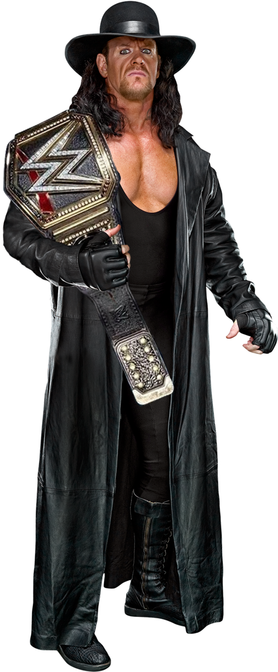 Undertaker W W E Champion Pose PNG image