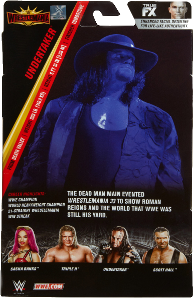 Undertaker Wrestle Mania Action Figure Packaging PNG image