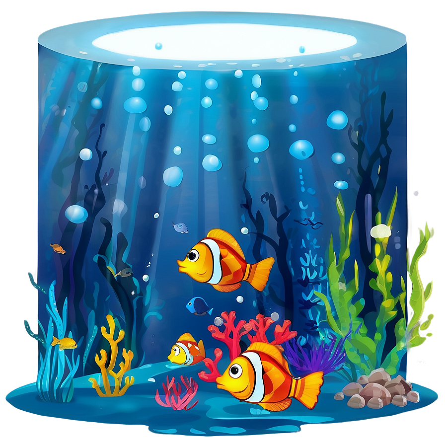 Underwater Cartoon Scene Png 06272024 PNG image