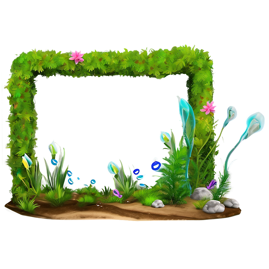 Underwater Floral Scene Png 06132024 PNG image