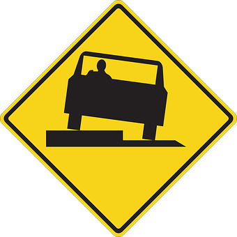 Uneven Road Sign Warning PNG image