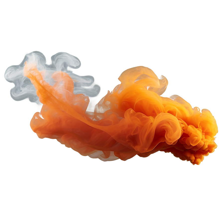 Unfolding Orange Smoke Design Png 30 PNG image