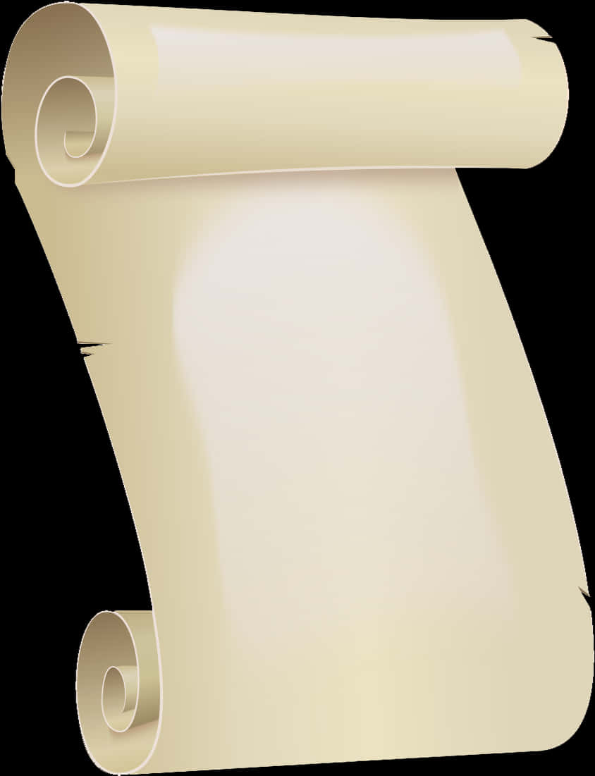 Unfurled Parchment Scroll PNG image
