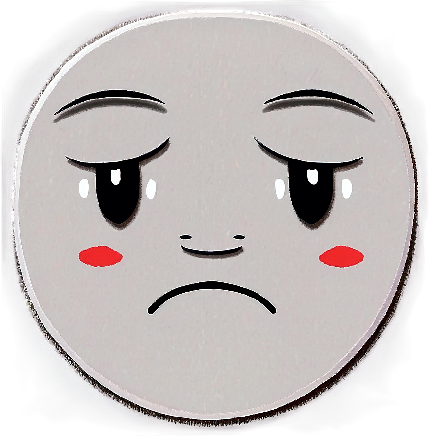 Unhappy Face Illustration Png 05232024 PNG image