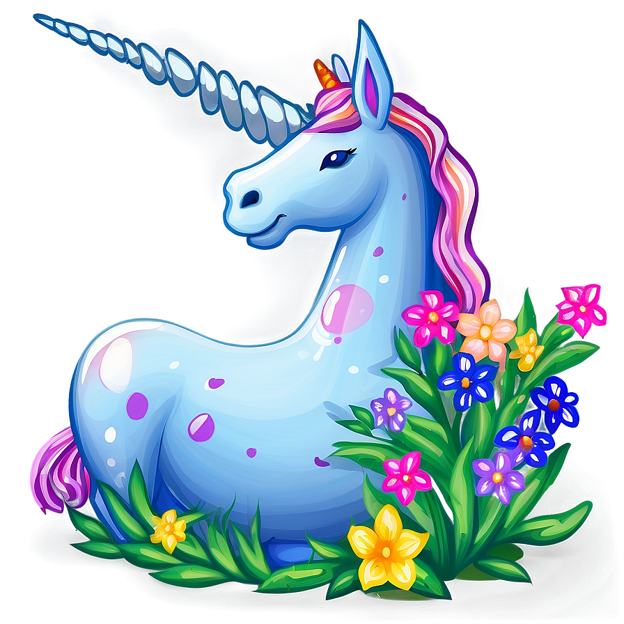 Unicorn Flowers Clipart Png 9 PNG image