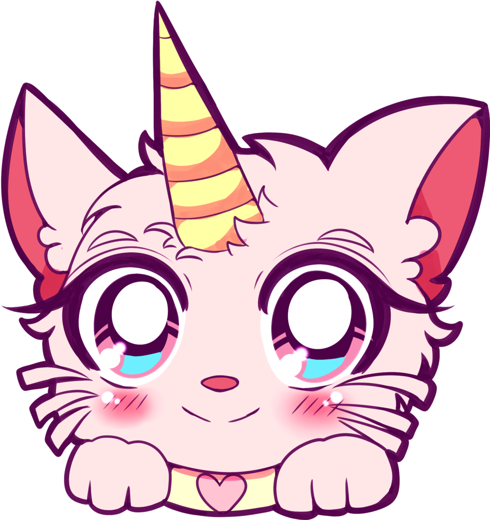 Unicorn Kitten Emote PNG image