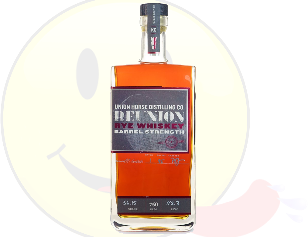 Union Horse Rye Whiskey Barrel Strength Bottle PNG image