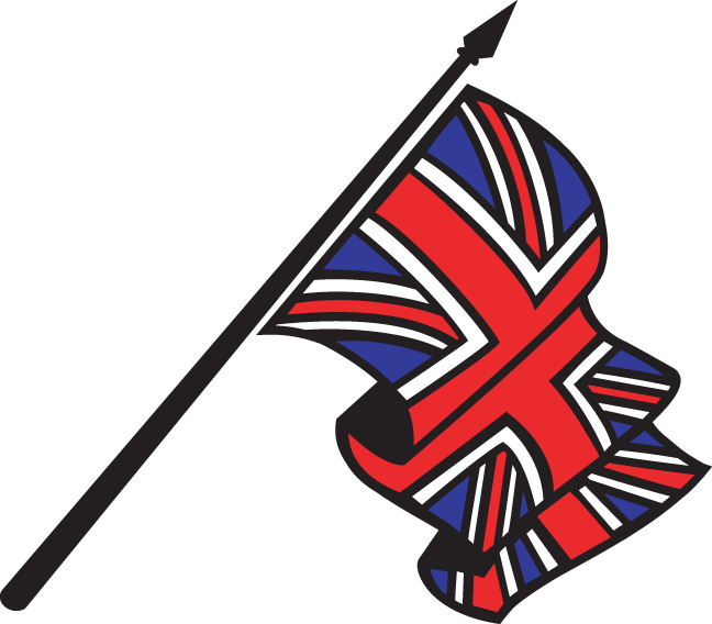 Union Jack Flagon Pole Illustration PNG image