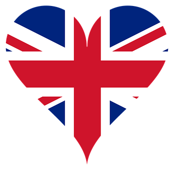 Union Jack Heart Shape PNG image