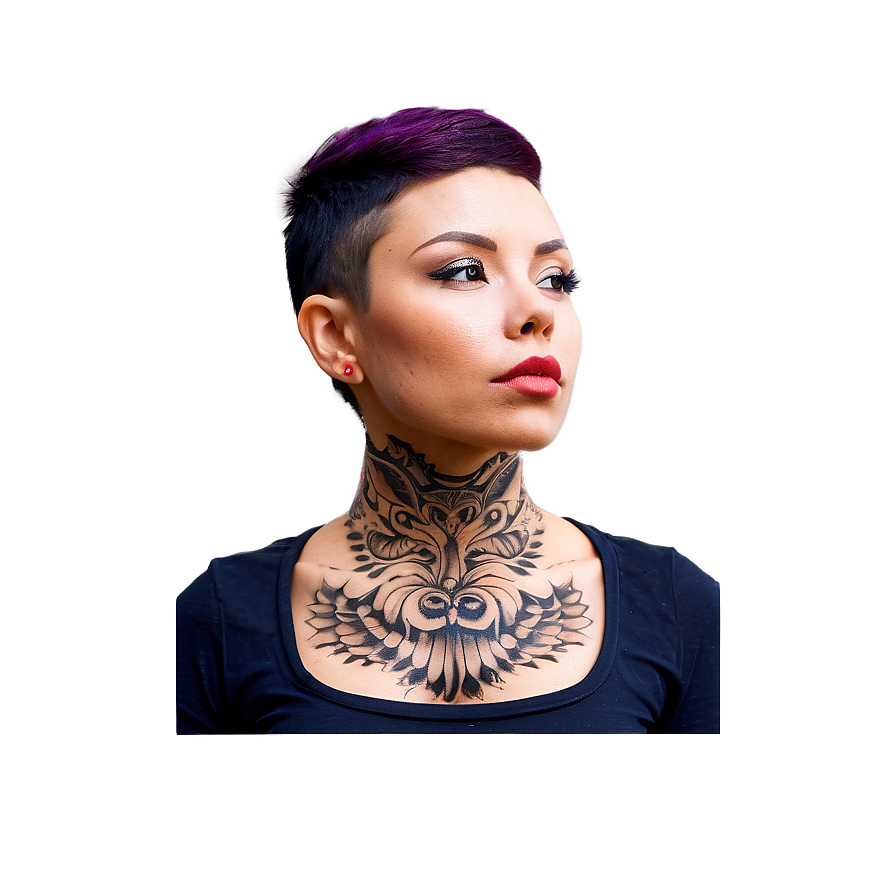 Unique Neck Tattoo Models Png 19 PNG image