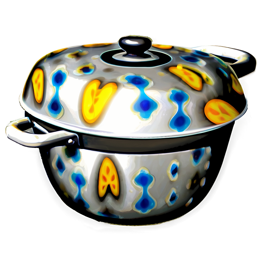 Unique Patterned Cooking Pot Png 06122024 PNG image