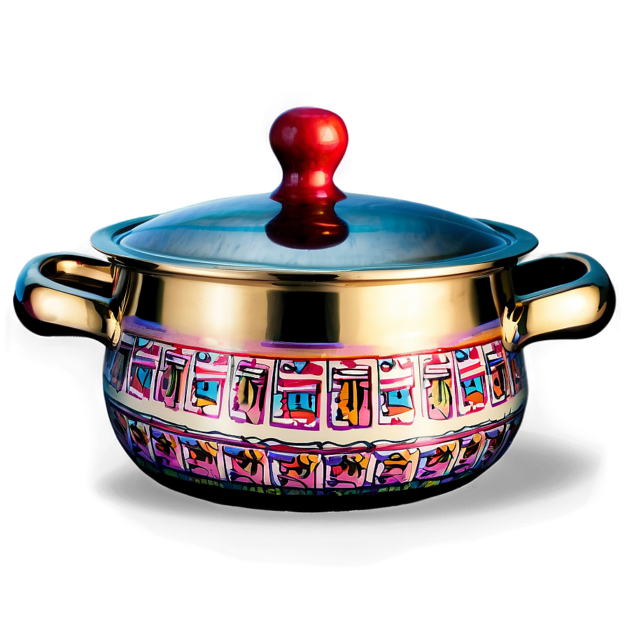 Unique Patterned Cooking Pot Png Tvy37 PNG image