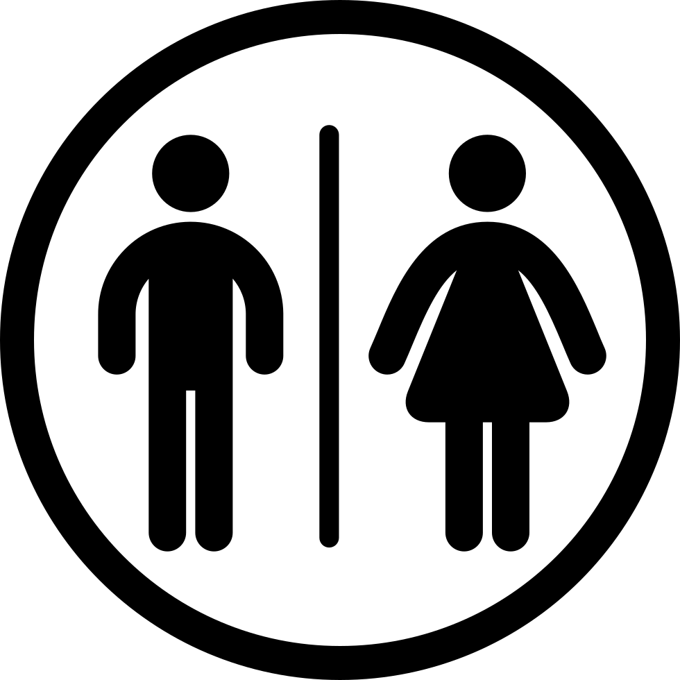 Unisex Bathroom Sign Icon PNG image