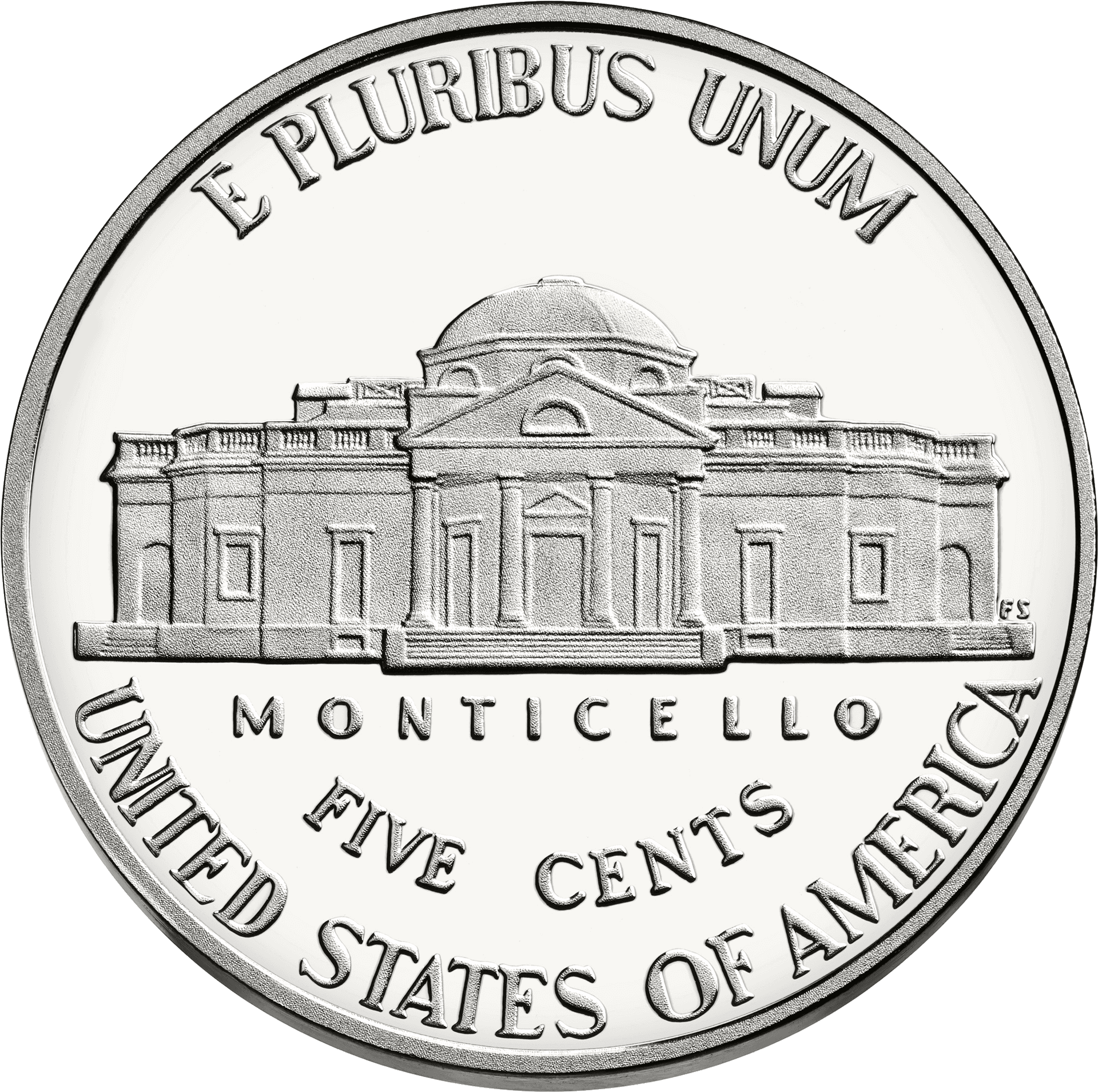 United States Nickel Reverse PNG image