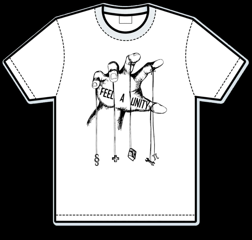 Unity Concept White T Shirt Design PNG image