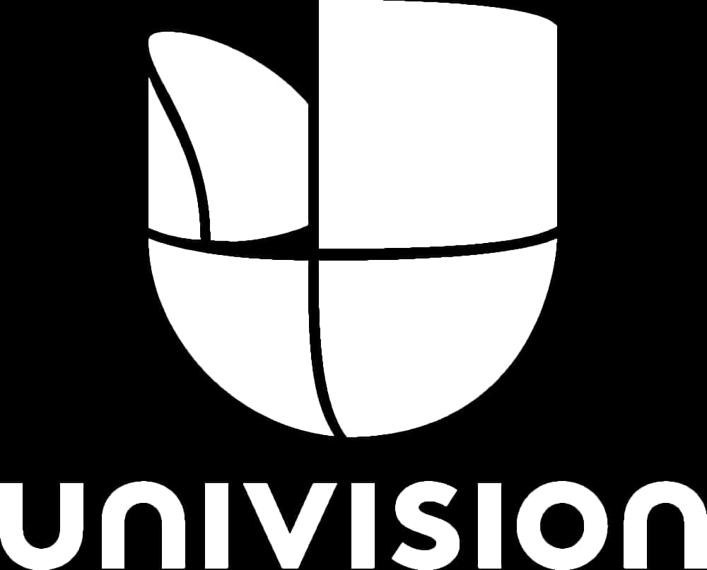 Univision Logo Blackand White PNG image