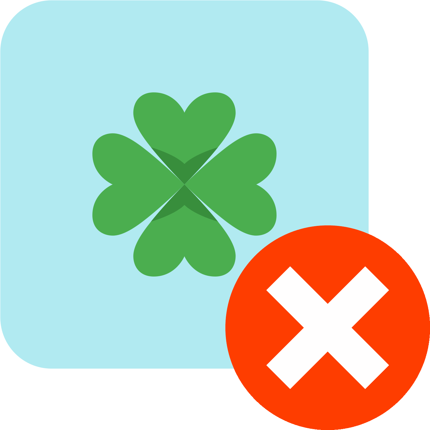Unlucky Clover Icon Rejected PNG image