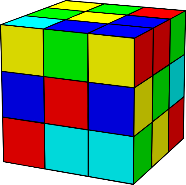 Unsolved Rubik Cube Illustration.png PNG image