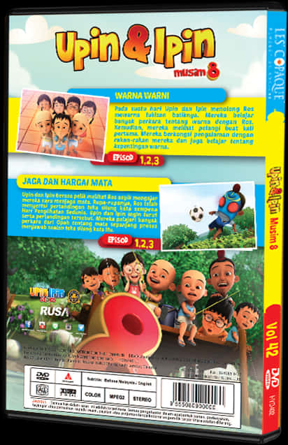 Upin_and_ Ipin_ Season_8_ D V D_ Cover PNG image