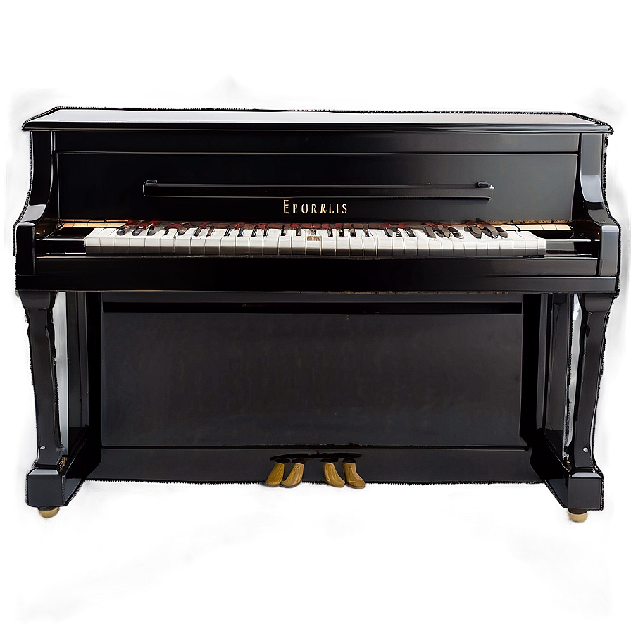 Upright Piano In Glossy Black Finish Png Xnc9 PNG image