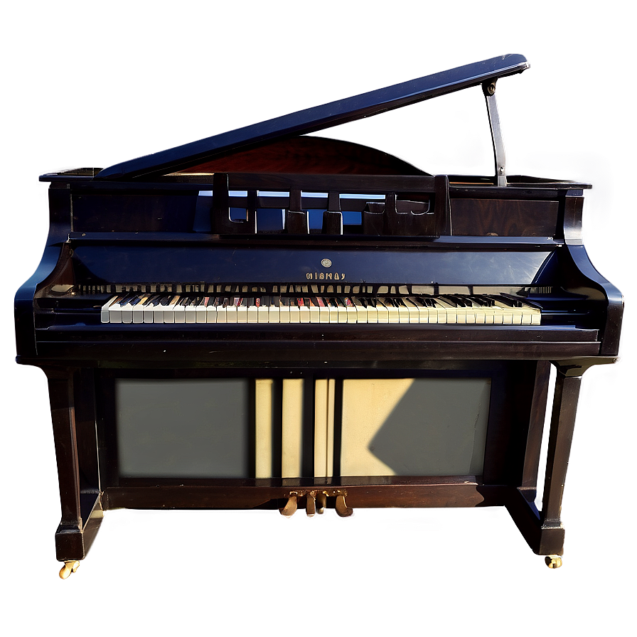 Upright Piano With Sheet Music Stand Png 06272024 PNG image