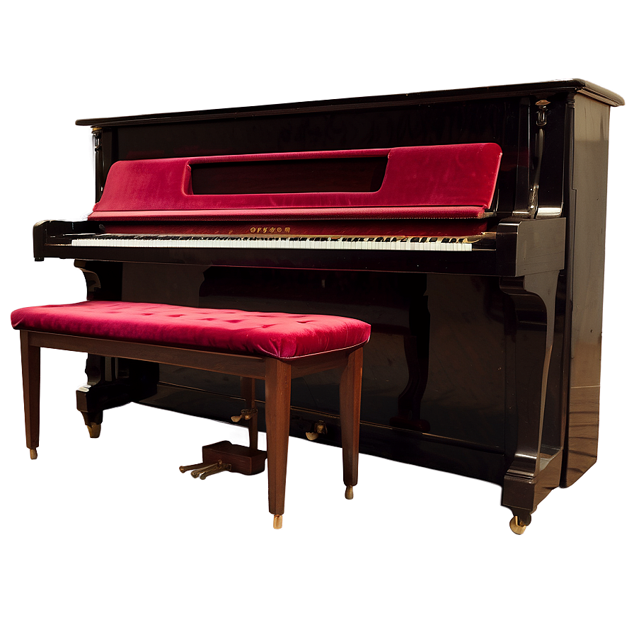 Upright Piano With Velvet Cover Png Nfr45 PNG image