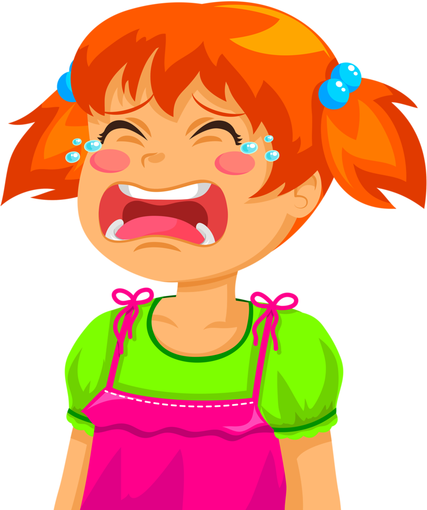 Upset Cartoon Child Crying PNG image