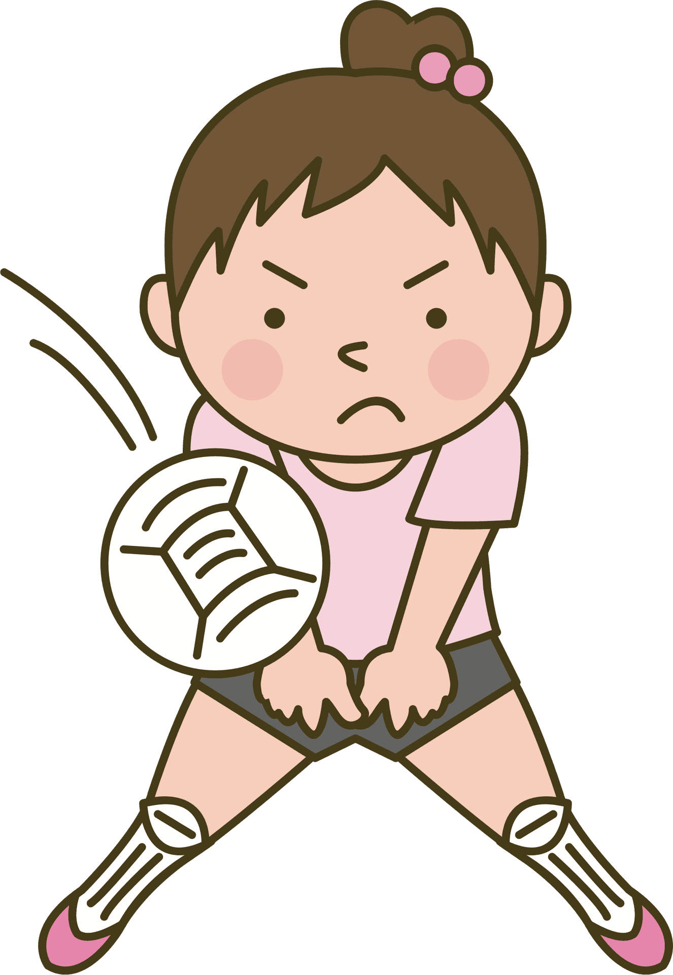 Upset Cartoon Volleyball Player.png PNG image