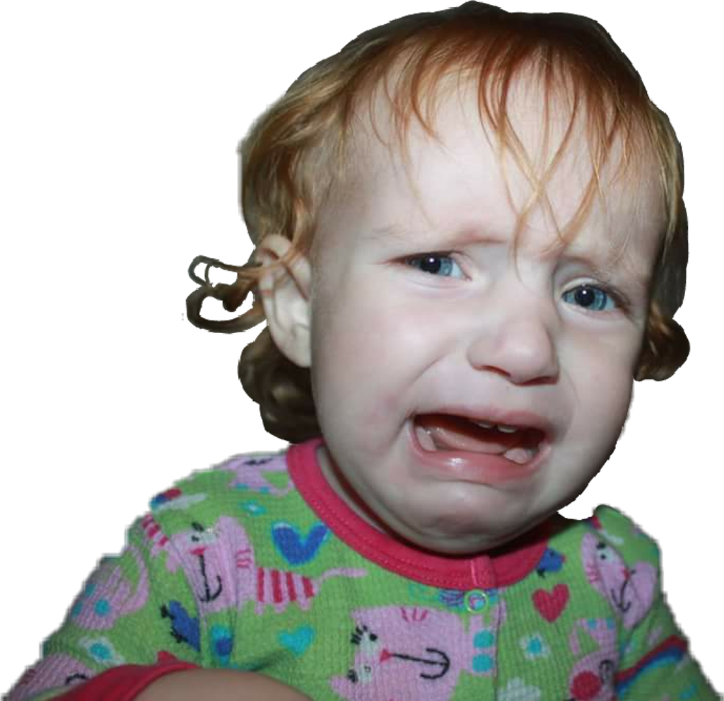 Upset Toddler Crying PNG image