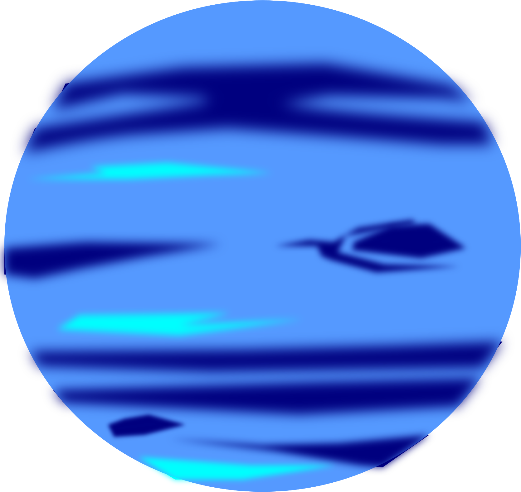 Uranus Planet Blue Hues PNG image