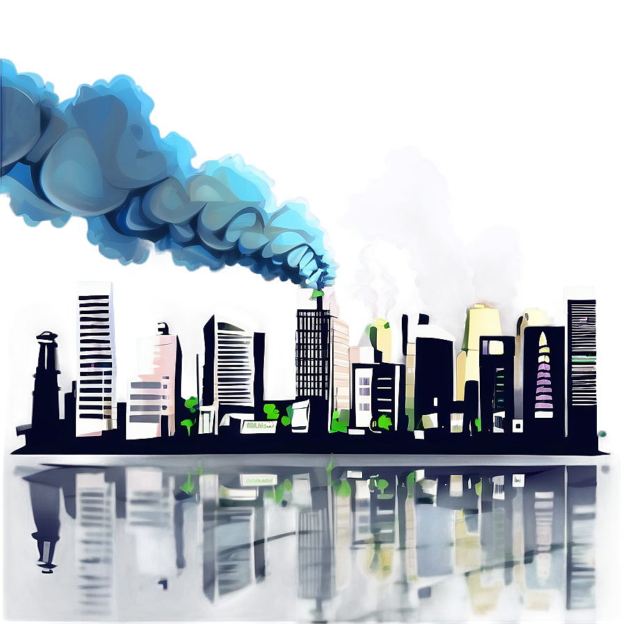 Urban City Smoke Pollution Png Bjn32 PNG image