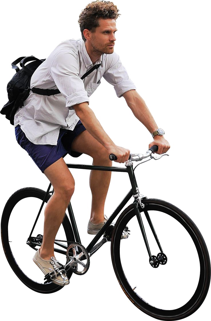 Urban Commuter Cycling PNG image