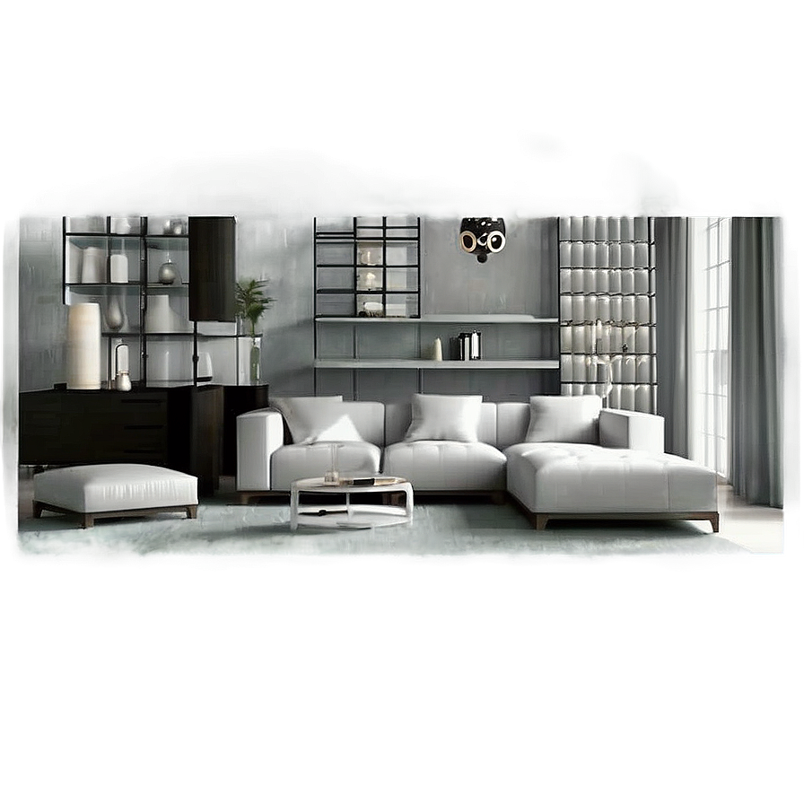 Urban Living Room Atmosphere Png 05242024 PNG image