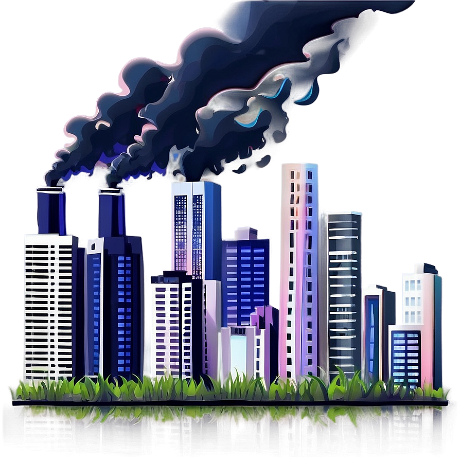 Urban Smog Landscape Png 06212024 PNG image