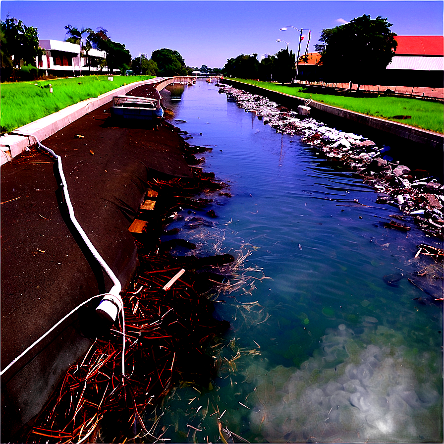 Urban Waterway Pollution Png Gts90 PNG image