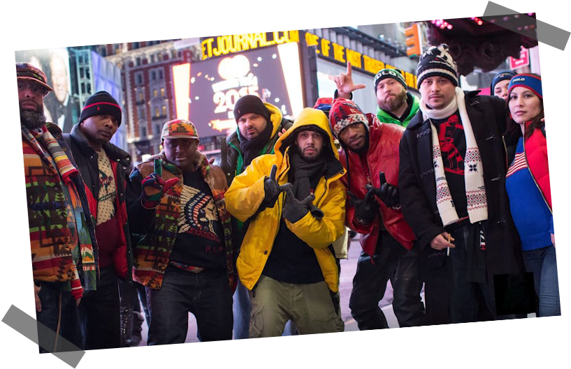 Urban Winter Fashion Groupin Times Square PNG image