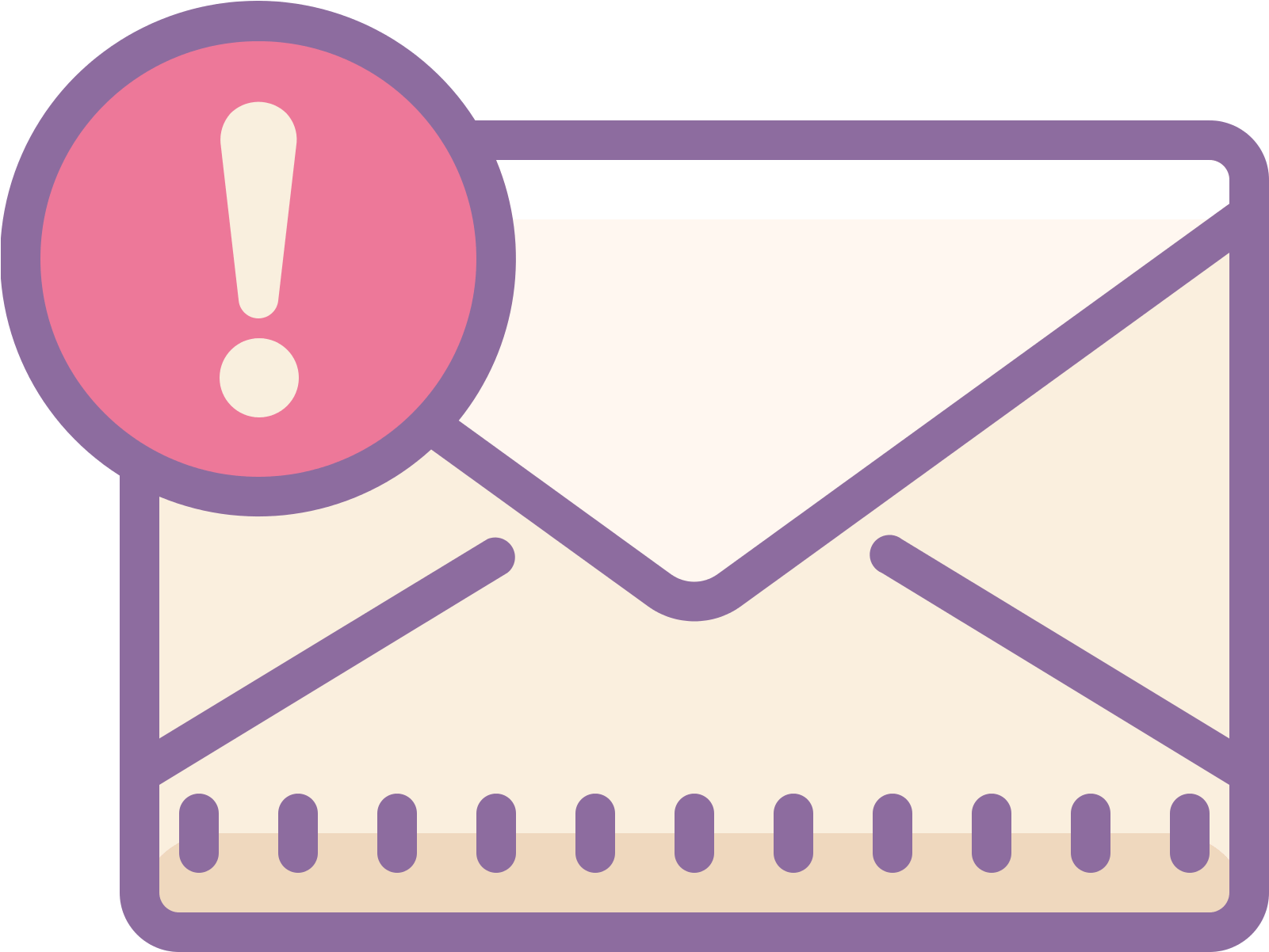 Urgent Email Notification Icon PNG image